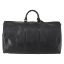 LOUIS VUITTON Epi Keepall 55 Boston Bag Noir Black M42952 LV Auth 180315A-2