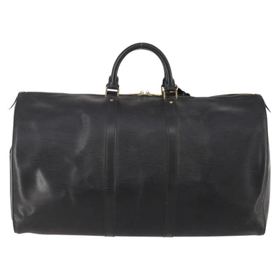 LOUIS VUITTON Epi Keepall 55 Boston Bag Noir Black M42952 LV Auth 180315A - 0