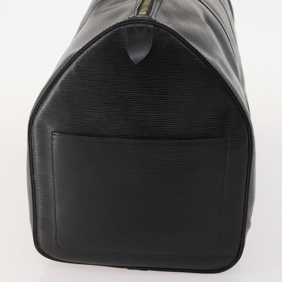 LOUIS VUITTON Epi Keepall 55 Boston Bag Noir Black M42952 LV Auth 180315A