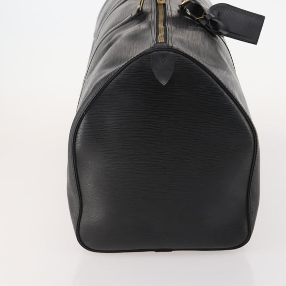 LOUIS VUITTON Epi Keepall 55 Boston Bag Noir Black M42952 LV Auth 180315A