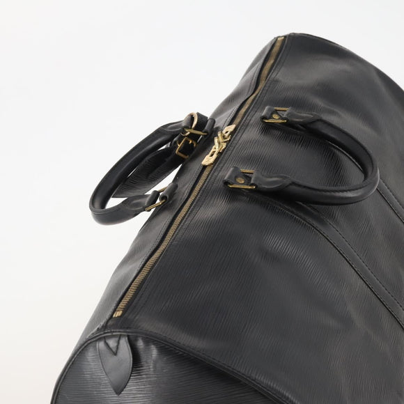 LOUIS VUITTON Epi Keepall 55 Boston Bag Noir Black M42952 LV Auth 180315A