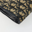 Christian Dior Trotter Canvas Shoulder Bag Navy Gold Auth 180324-13
