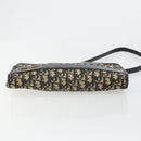 Christian Dior Trotter Canvas Shoulder Bag Navy Gold Auth 180324-9