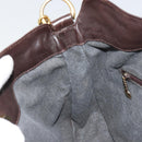 GUCCI Bamboo Shoulder Bag Leather 2way Brown Gold 001 1638 Auth 180326-19
