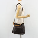 GUCCI Bamboo Shoulder Bag Leather 2way Brown Gold 001 1638 Auth 180326-23