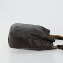 GUCCI Bamboo Shoulder Bag Leather 2way Brown Gold 001 1638 Auth 180326-4