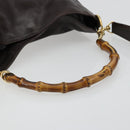 GUCCI Bamboo Shoulder Bag Leather 2way Brown Gold 001 1638 Auth 180326-7
