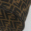 FENDI Zucca Canvas Vanity Hand Bag Black Brown Auth 180329-10
