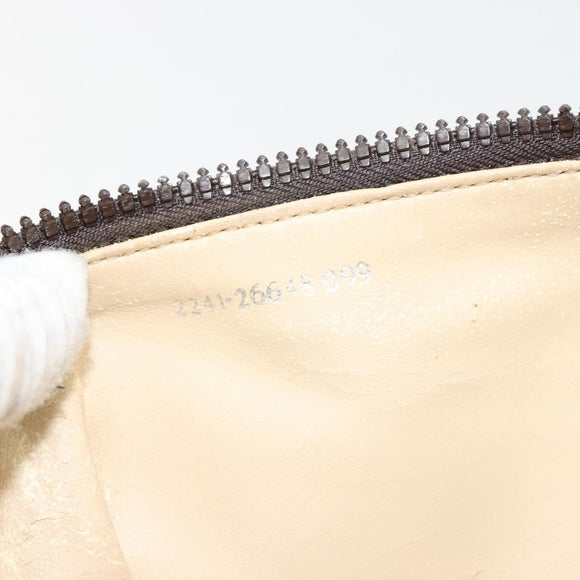 FENDI Zucca Canvas Vanity Hand Bag Black Brown Auth 180329
