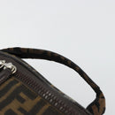 FENDI Zucca Canvas Vanity Hand Bag Black Brown Auth 180329-8