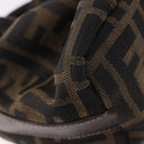 FENDI Zucca Canvas Vanity Hand Bag Black Brown Auth 180330-10