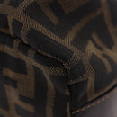 FENDI Zucca Canvas Vanity Hand Bag Black Brown Auth 180330-11