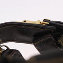 FENDI Zucca Canvas Vanity Hand Bag Black Brown Auth 180330-18