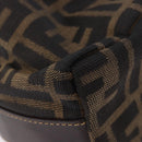 FENDI Zucca Canvas Vanity Hand Bag Black Brown Auth 180330-8