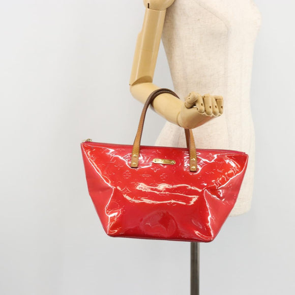 LOUIS VUITTON Monogram Vernis Bellevue PM Hand Bag Rose Pop M93669 Auth 180332