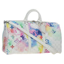 LOUIS VUITTON Watercolor Keepall Bandouliere 50 Bag M45758 LV Auth 180337SAM-1