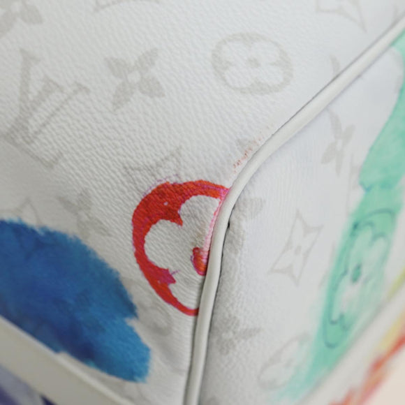 LOUIS VUITTON Watercolor Keepall Bandouliere 50 Bag M45758 LV Auth 180337SAM