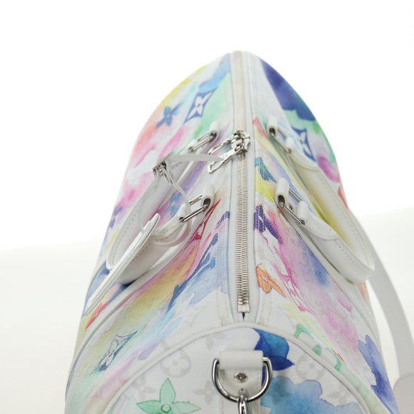LOUIS VUITTON Watercolor Keepall Bandouliere 50 Bag M45758 LV Auth 180337SAM