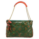 LOUIS VUITTON Bonbon Richard Prince Pochette Bag Green M95748 LV Auth 180342A-13