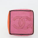 CHANEL Matelasse Chain Shoulder Bag Straw Multicolor Gold CC Auth 180344A-10