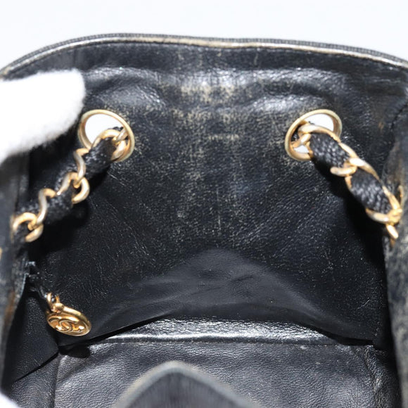 CHANEL Matelasse Chain Shoulder Bag Straw Multicolor Gold CC Auth 180344A