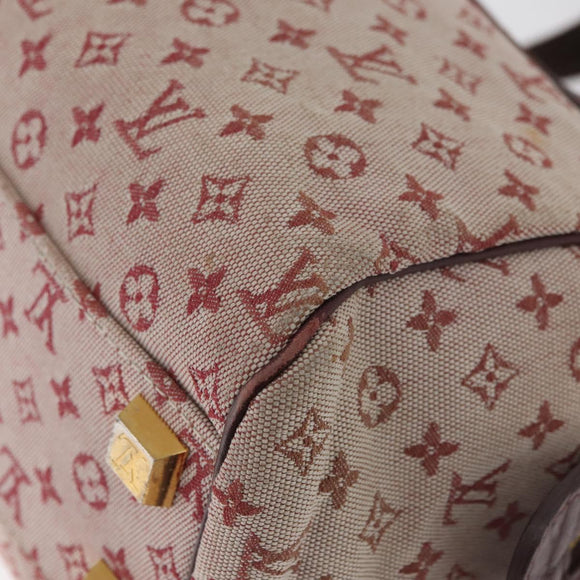 LOUIS VUITTON Monogram Mini Josephine PM Hand Bag Red M92216 LV Auth 180350