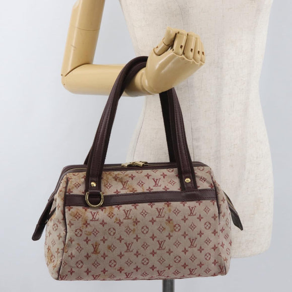 LOUIS VUITTON Monogram Mini Josephine PM Hand Bag Red M92216 LV Auth 180350