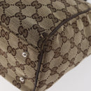GUCCI GG Canvas Web Sherry Lijn Handtas Beige 145810 Auth 180354-11