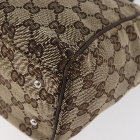 GUCCI GG Canvas Web Sherry Lijn Handtas Beige 145810 Auth 180354