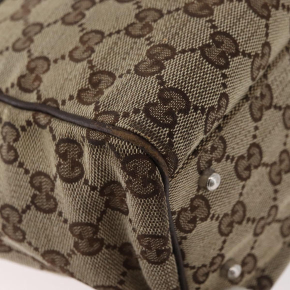 GUCCI GG Canvas Web Sherry Lijn Handtas Beige 145810 Auth 180354