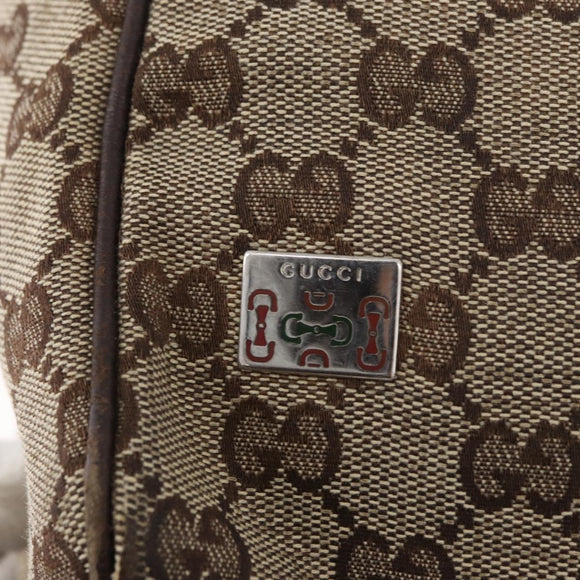 GUCCI GG Canvas Web Sherry Lijn Handtas Beige 145810 Auth 180354