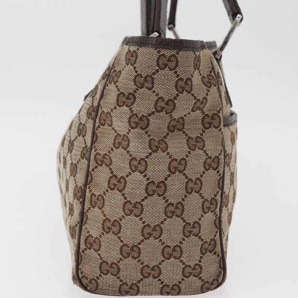 GUCCI GG Canvas Web Sherry Lijn Handtas Beige 145810 Auth 180354