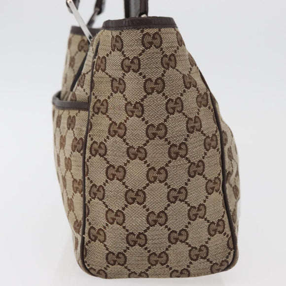 GUCCI GG Canvas Web Sherry Lijn Handtas Beige 145810 Auth 180354
