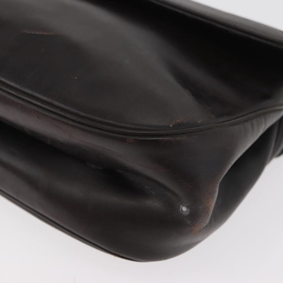 Christian Dior Handtasche Kalbsleder 2way Dunkelbraun Gold Original 180355