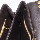 Christian Dior Handtasche Kalbsleder 2way Dunkelbraun Gold Original 180355-23
