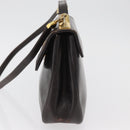 Christian Dior Handtasche Kalbsleder 2way Dunkelbraun Gold Original 180355-3