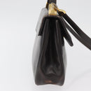 Christian Dior Handtasche Kalbsleder 2way Dunkelbraun Gold Original 180355-4