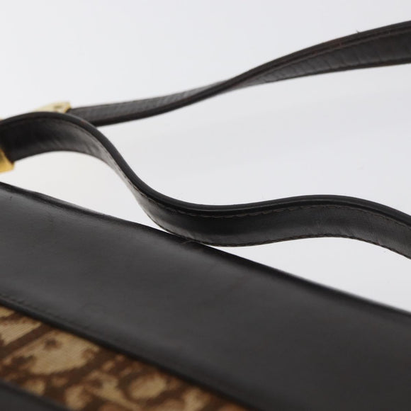 Christian Dior Handtasche Kalbsleder 2way Dunkelbraun Gold Original 180355