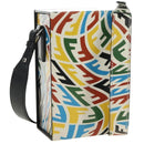 FENDI Zucca Canvas Vertigo Shoulder Bag PVC Multicolor Silver Auth 180356M-1