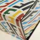 FENDI Zucca Canvas Vertigo Shoulder Bag PVC Multicolor Silver Auth 180356M-17