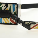 FENDI Zucca Canvas Vertigo Shoulder Bag PVC Multicolor Silver Auth 180356M-18
