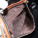FENDI Zucca Canvas Shoulder Bag PVC Black Brown Auth 180358A-12