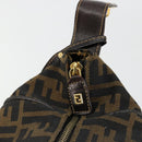 FENDI Zucca Canvas Handtasche Braun Schwarz Auth 180359-18