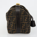 FENDI Zucca Canvas Handtasche Braun Schwarz Auth 180359-4