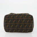FENDI Zucca Canvas Handtasche Braun Schwarz Auth 180359-5