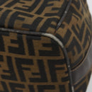 FENDI Zucca Canvas Handtasche Braun Schwarz Auth 180359-8