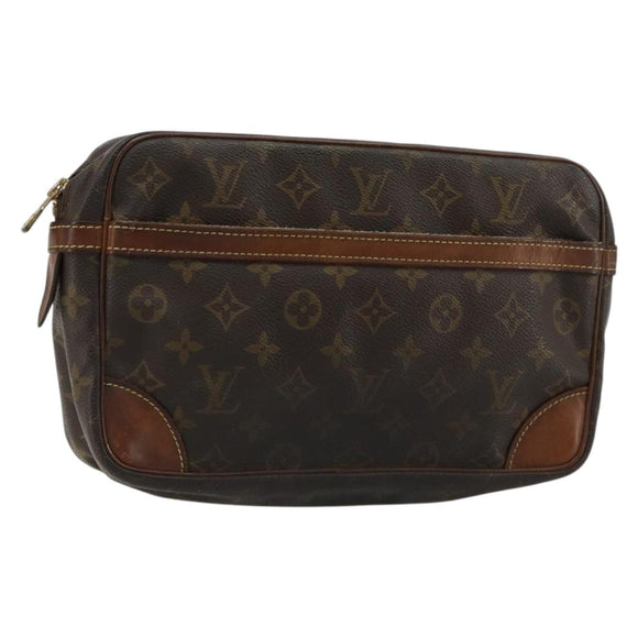 LOUIS VUITTON Monogram Compiegne 28 Clutch Bag M51845 LV Auth 180360