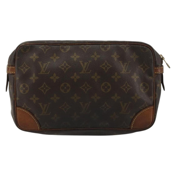 LOUIS VUITTON Monogram Compiegne 28 Clutch Bag M51845 LV Auth 180360