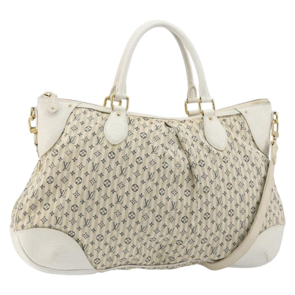 LOUIS VUITTON Monogram Mini Lin Croisette Marina GM Bag Blue M95492 Auth 180370A