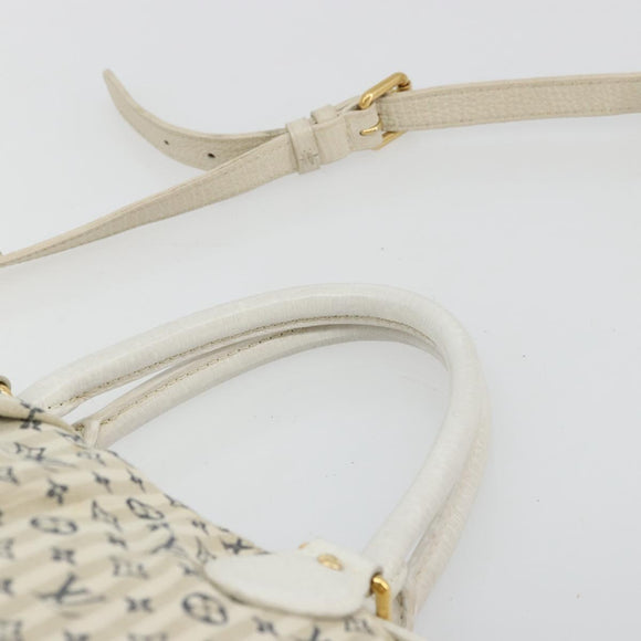 LOUIS VUITTON Monogram Mini Lin Croisette Marina GM Bag Blue M95492 Auth 180370A